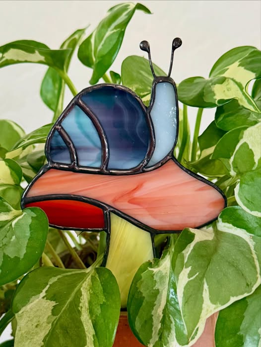Snail & Shroom Plant Stake